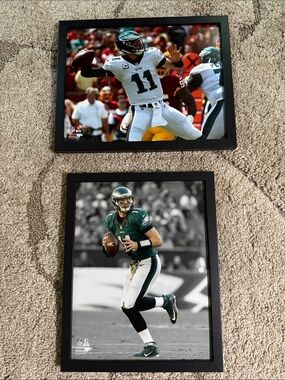 Eagles Carson Wentz  Framed Football Wall Art